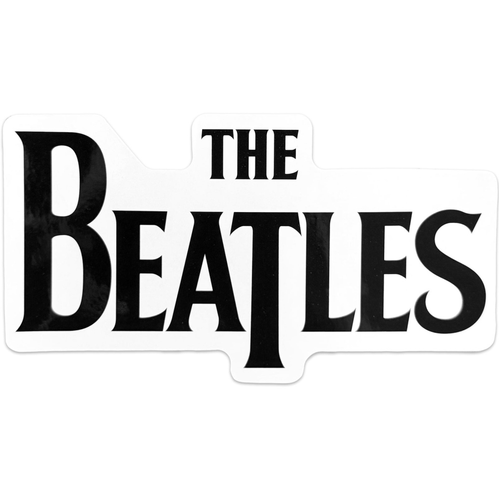 The Beatles - Drop T Logo Sticker - Zwart/Wit